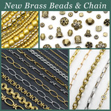 New Brass Beads and Chain