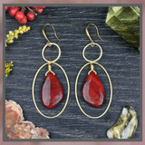 Rainbow Jasper Free Form Earrings