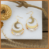 Coral Moon Earrings