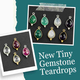 Tiny Gemstone Teardrops
