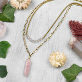 Rose Quartz Layered Necklace