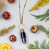 Red & Black Agate Aromatherapy Necklace