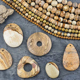 Picture Jasper Beads & Pendants