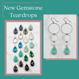 Gemstone Teardrop Drops