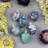 Gemstone Acorn Pendants