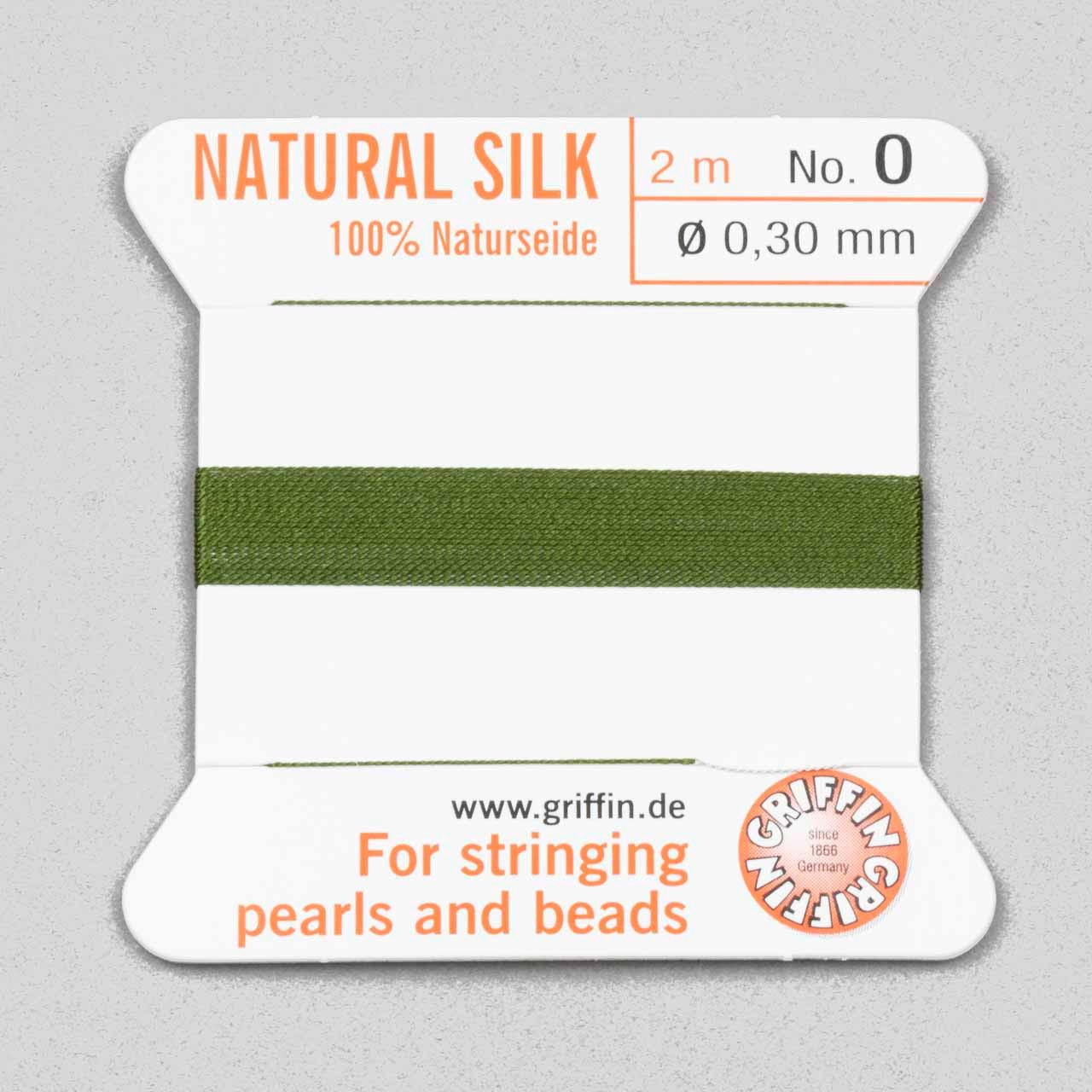 Griffin Silk Beading Cord Griffin Natural Silk Beading Cord No