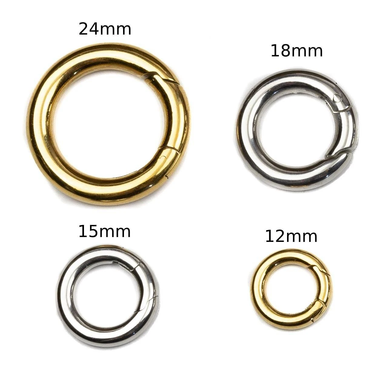 Round Carabiner Stainless Steel Clasp
