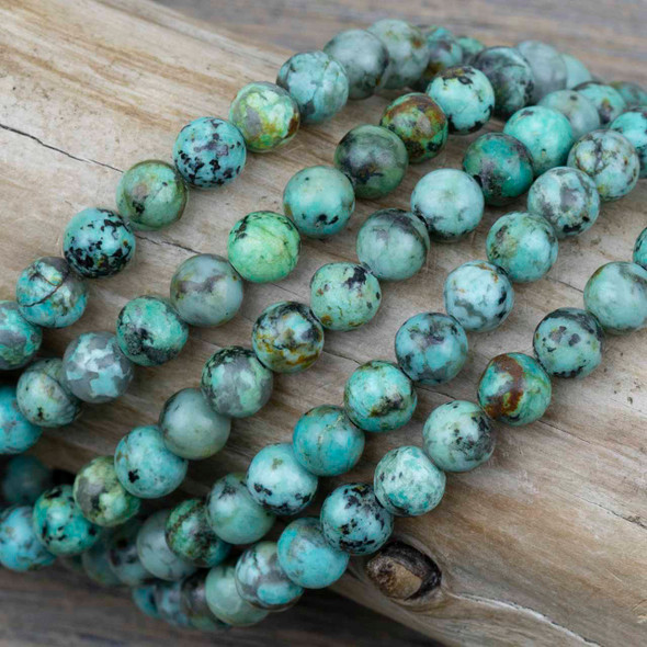 Cherry Tree Beads African Turquoise 6mm Round Beads - 15 inch strand