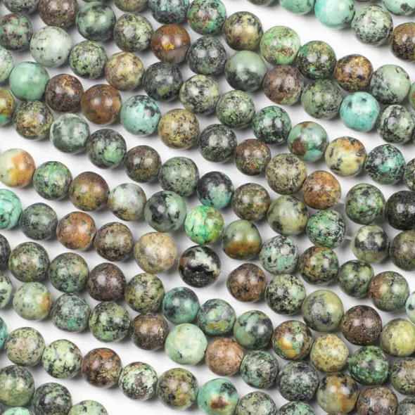 African Turquoise 6mm Round Beads - 15 inch strand