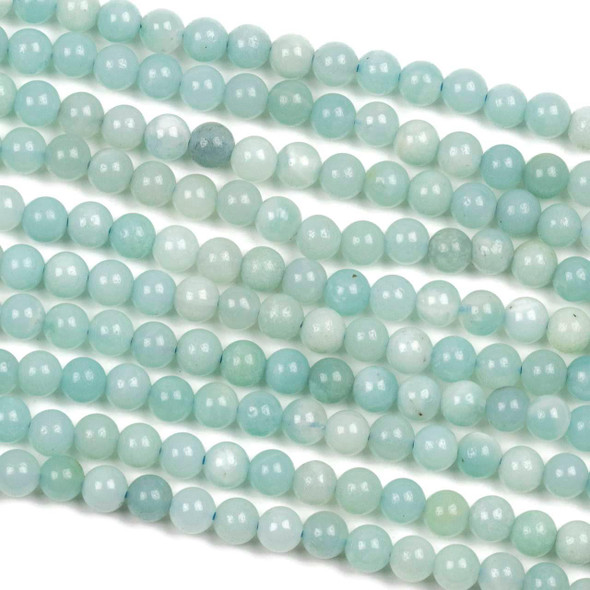 Cherry Tree Beads Amazonite 4mm Round Beads - 14.5 inch strand 