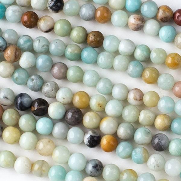 Cherry Tree Beads Multicolor Amazonite 6mm Rounds - 16 inch strand 