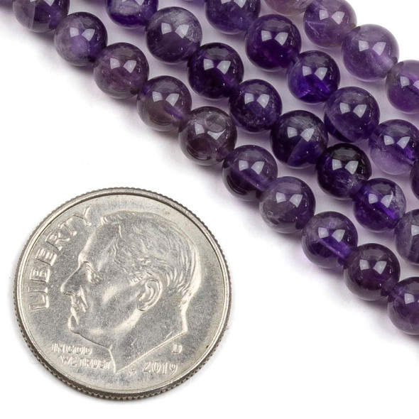 Cherry Tree Beads Amethyst 4mm Round Beads - 15 inch strand 