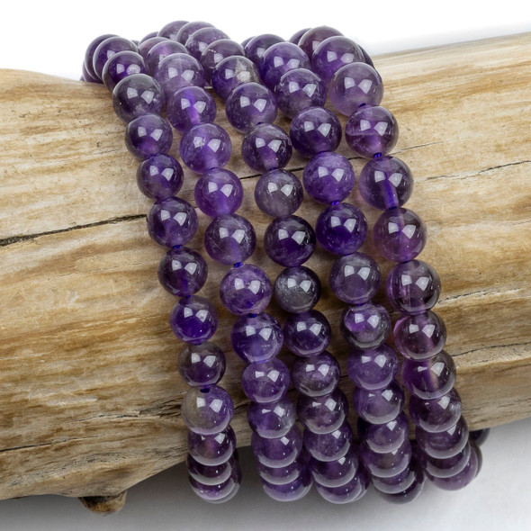 Amethyst 6mm Round Beads - 15 inch strand