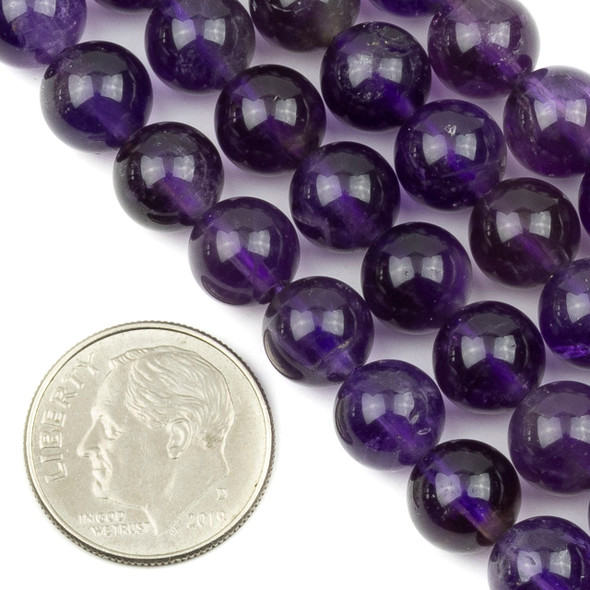 Amethyst 8mm Round Beads Grade AB+ - 15.5 inch strand