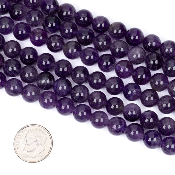 Amethyst 8mm Round Beads  - 15.5 inch strand