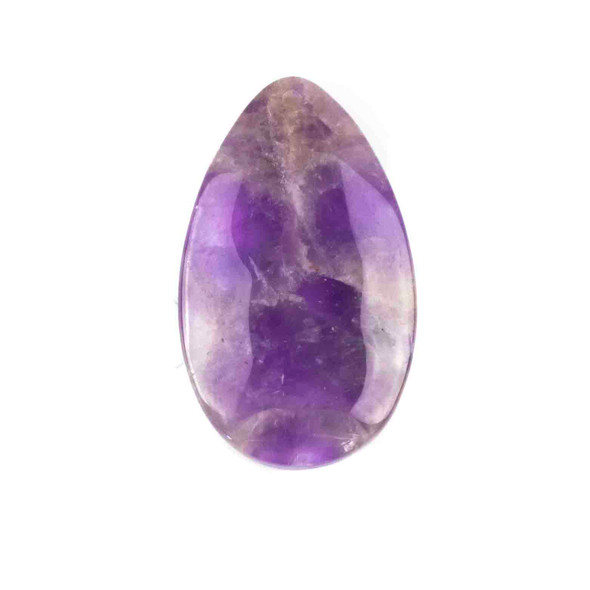 Amethyst 30x50mm Top Front to Back Drilled Teardrop Pendant with a Flat Back - 1 per bag
