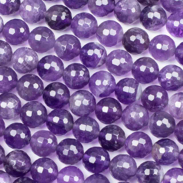 Cherry Tree Beads Amethyst 10mm Faceted Round Beads - 15 inch strand 