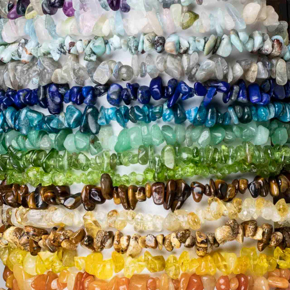 Cherry Tree Beads Gemstone 5-8mm Chip Beads - circular strand 