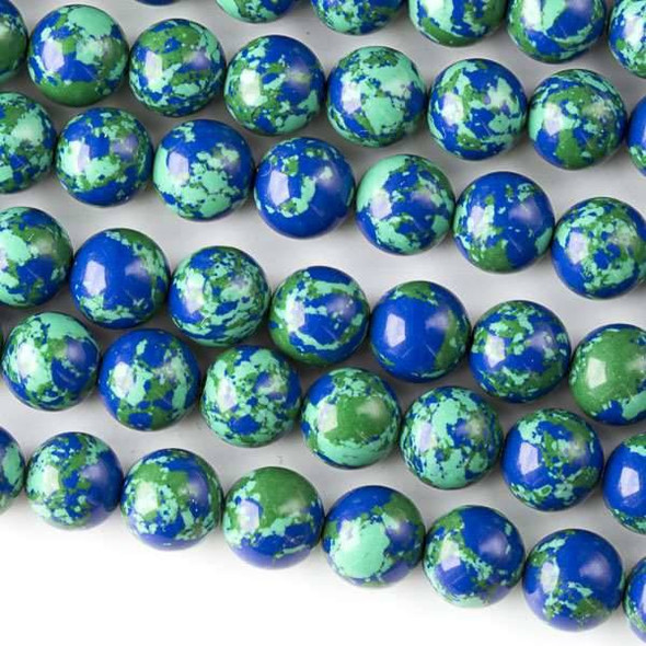 Synthetic Azurite 8mm Round Beads - approx. 8 inch strand, Set A