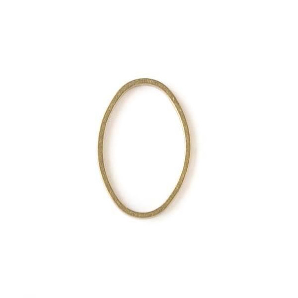 13x20mm oval brass links in both raw and coated finishes, ideal for use as connectors in handmade jewelry designs.