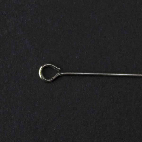 Gun Metal Colored Pewter 2 inch, 22g Eye Pin - 150 per bag - baseeye2x22gm