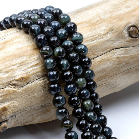 Blue Tigereye 6mm Round Beads - 15 inch strand