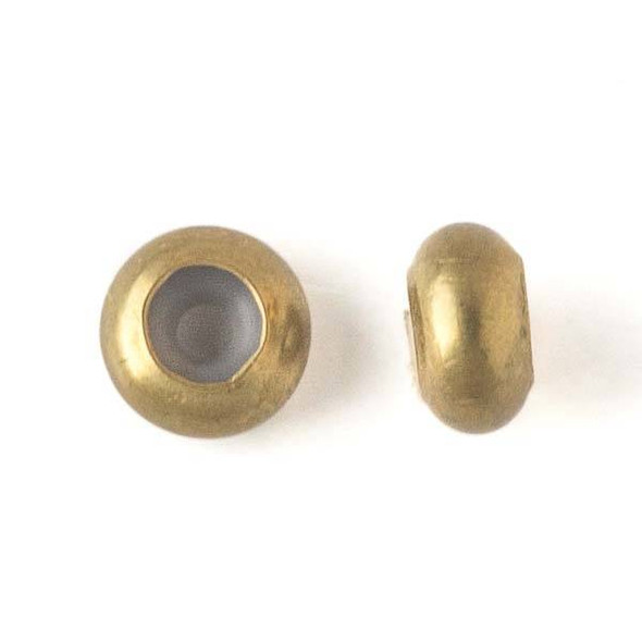 Brass 8mm Rondelle Slide Clasp - 12 per bag