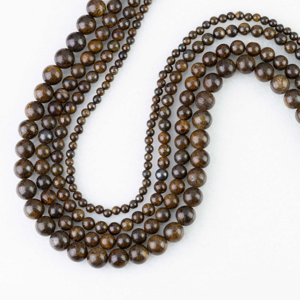 Cherry Tree Beads Bronzite Round Beads - 15 inch strand 