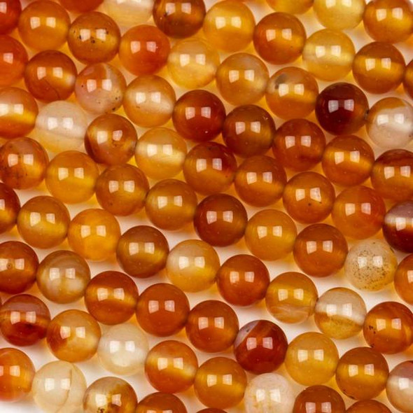Cherry Tree Beads Carnelian 6mm Round Beads - 15 inch strand 