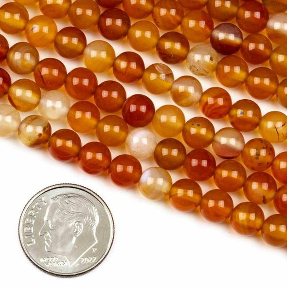Cherry Tree Beads Carnelian 6mm Round Beads - 15 inch strand  Cherry Tree Beads Carnelian 6mm Round Beads - 15 inch strand