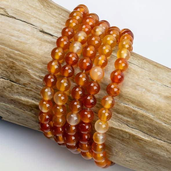 Carnelian 6mm Round Beads - 15 inch strand