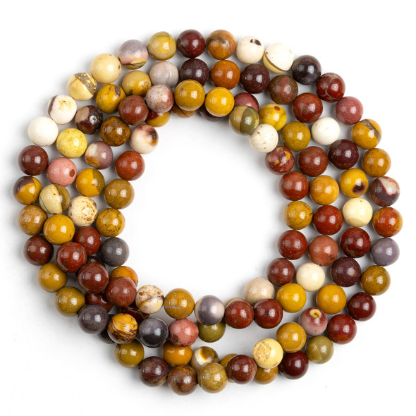 Cherry Tree Beads Red Cherry Creek Jasper 8mm Mala Round Beads - 115 beads per strand