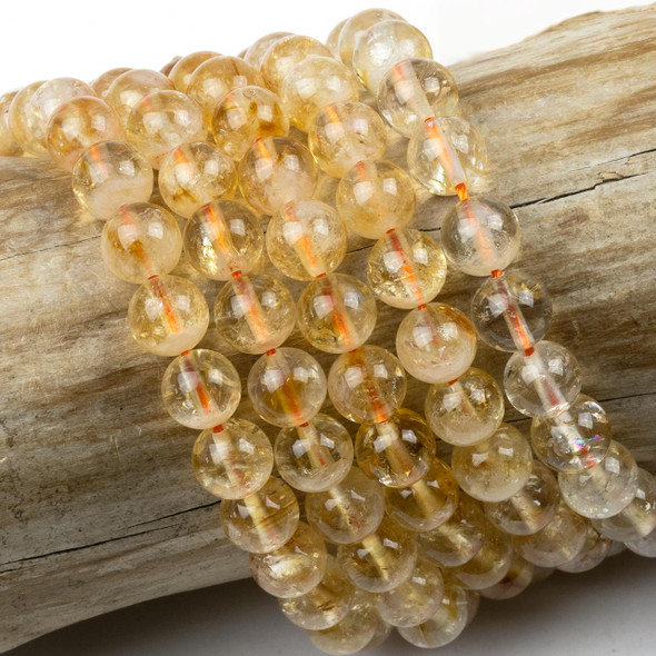 Cherry Tree Beads Citrine 7mm Round Beads - 15 inch strand 