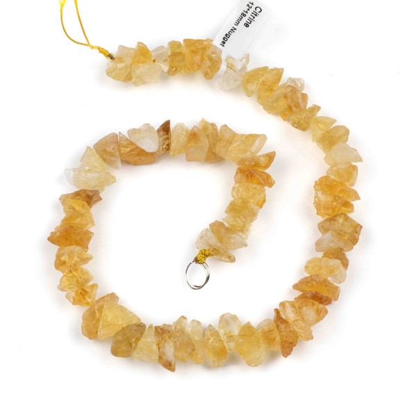 Citrine approximately 7x14-12x18mm Rough Nugget Beads - 16 inch strand