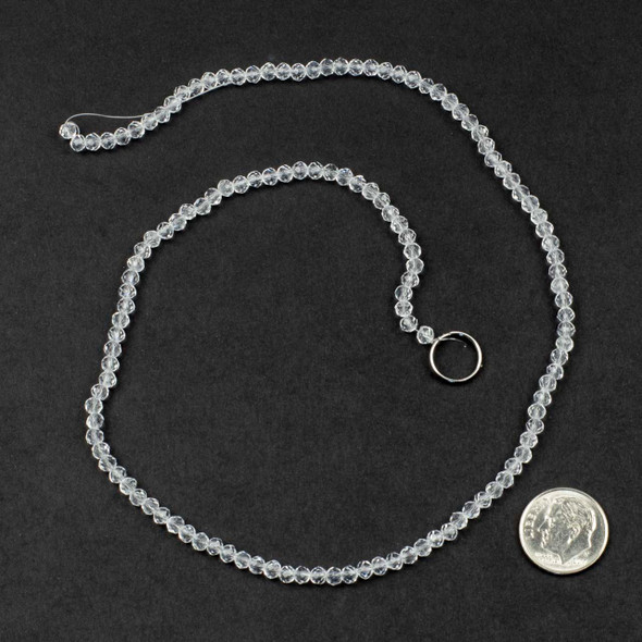 Cherry Tree Beads Crystal 2x3mm Clear Faceted Rondelle Beads - Approx. 15 inch strand 