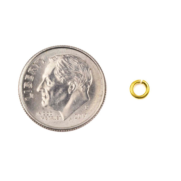 Gold Plated Brass 4mm Open Jump Rings - 20 gauge - 20 grams/approx. 200 per bag - CTB-20gopenrg4g