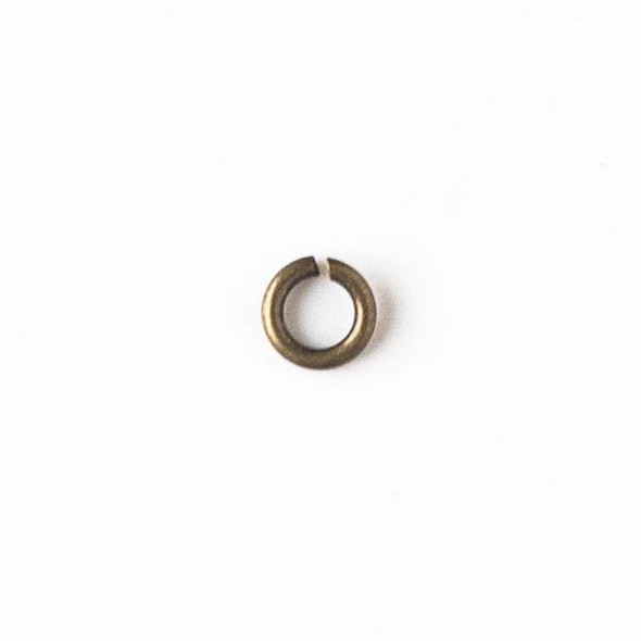Vintage Bronze Colored Brass 4mm Open Jump Rings - 20 gauge - 100 per bag - CTB-20gopenrg4vb