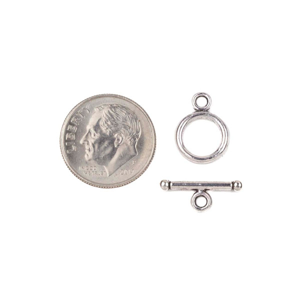 Silver Pewter 10x13mm Small Simple Smooth Toggle with a 6x15mm Bar