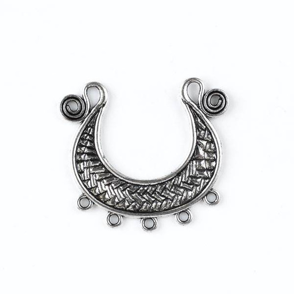 Silver Pewter 50x57mm Focal Piece Link with Dangles- style #39252 - 1 per bag