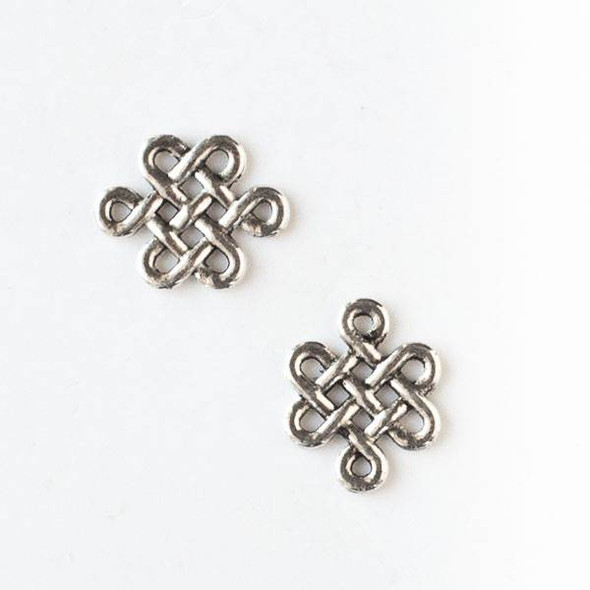 Silver Pewter 12x15mm Celtic Knot Charm - 10 per bag