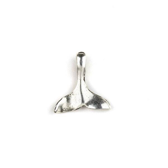 Silver Pewter 16x17mm Whale Tail Charms - 2 per bag