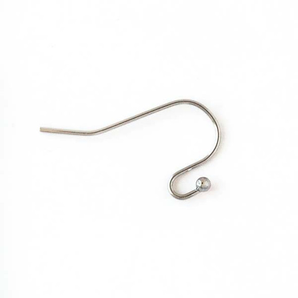 Stainless Steel 12x22mm French Ear Wire with Ball -  40 per bag (20 pairs) - CTBP030201ss