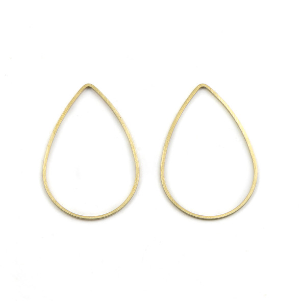 Brass 22x31mm Teardrop Link Components - 6 per bag