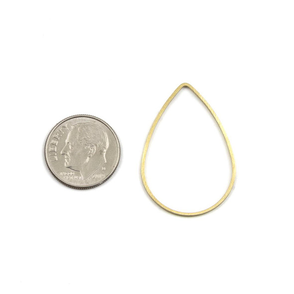 Cherry Tree Beads Brass 22x31mm Teardrop Link Components - 6 per bag 