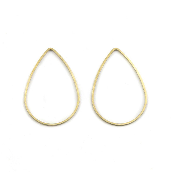 Cherry Tree Beads Brass 22x31mm Teardrop Link Components - 6 per bag 