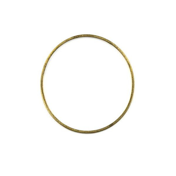 Raw Brass 36mm Hoop Link Components - 6 per bag - CTBXJ-008