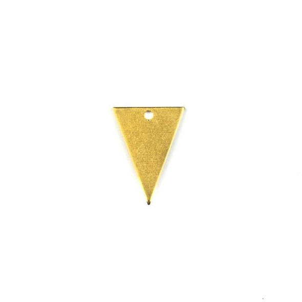 Raw Brass 13x18mm Triangle Drop Components - 6 per bag - CTBXJ-020