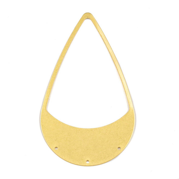 Cherry Tree Beads Brass 35x58mm Large Teardrop Link Components with 3 holes - 6 per bag 