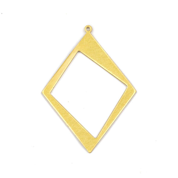 Cherry Tree Beads Brass 30x41mm Asymmetrical Diamond/Kite Drop Components - 6 per bag 