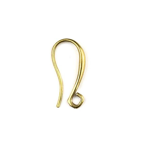 Raw Brass 9x19mm Hook Ear Wires - 6 per bag - CTBYH-004b